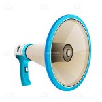 Megaphone in White and Blue